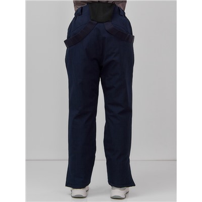 Полукомбинезон утепленный женский большого размера темно-синего цвета 666_1TS