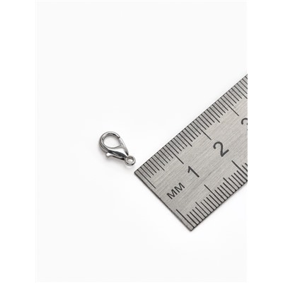 Замок карабин, 10 шт. 12×7 мм, цвет серебро