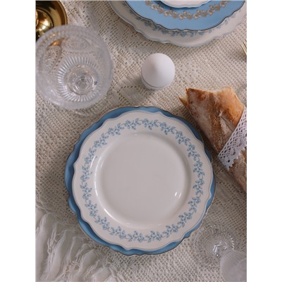 Тарелка WY Royal blue, d=26.5 см, фарфор, белая