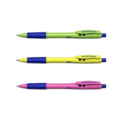 Ручка шариковая автоматическая ErichKrause JOY Neon, узел 0.7 мм, чернила синие, резиновый держатель, супермягкое письмо, длина линии письма 1300 метров, МИКС