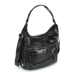 Сумка женская искусственная кожа Guecca-99417,   (рюкзак-change)  2отд,  черный 263699