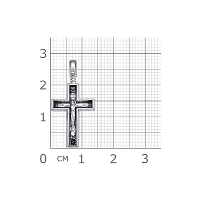 Крест из серебра литье частичное чернение