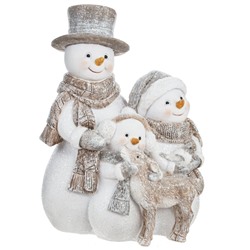 Фигурка декоративная "Снеговики", L12 W9 H16 см