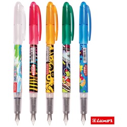 Ручка перьевая Luxor "Ink Glide", 1 картридж, корпус ассорти