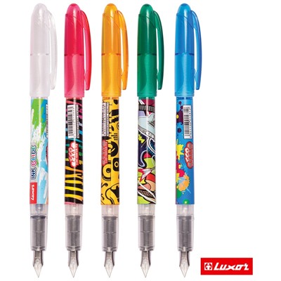Ручка перьевая Luxor "Ink Glide", 1 картридж, корпус ассорти