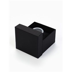 Коробочка подарочная для часов, 9×8.5×5 см, вставка чёрная, чёрная