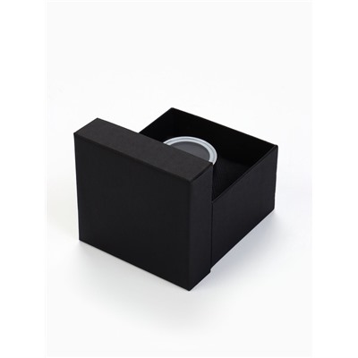 Коробочка подарочная для часов, 9×8.5×5 см, вставка чёрная, чёрная