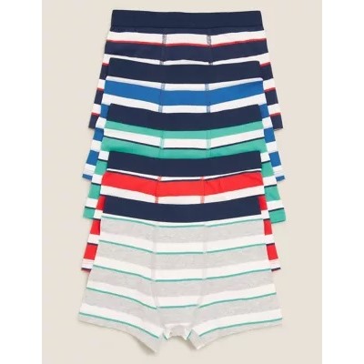 5pk Cotton with Stretch Striped Trunks (2-16 Yrs)