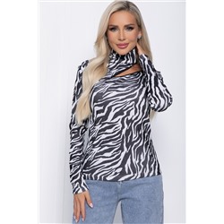 Лонгслив Зебруша (черно-белый) Б11037
