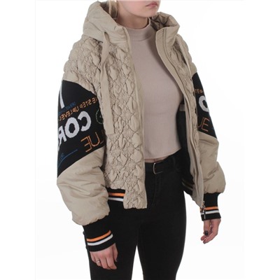 705 BEIGE Куртка демисезонная женская (100 гр. синтепон)