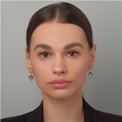 Серьги со стразами «Блик» овал, миксы