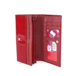 Кошелек женский натуральная кожа Henghuang-AE 1519,  защелка снаружи,  5отд,  9карм,  красный 245377