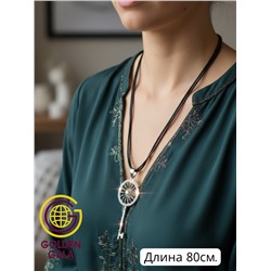 Кулон на кожаном шнурке "Женская грация" Арт КШ2130/22