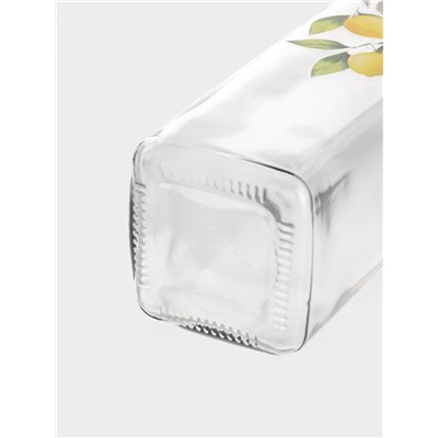 Бутылка для соусов и масла Доляна «Лимоны», 500 мл, 6×29 см, стекло, прозрачная