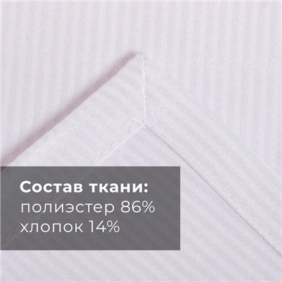 Скатерть Этель Lines, 150×110 +/-3 см, белая, плотность 192 г/м², хл с ВГМО