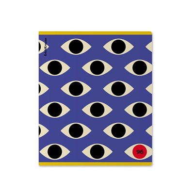Тетрадь 96 листов в клетку ErichKrause Bauhaus, обложка мелованный картон, матовая ламинация, выборочный лак, блок офсет, 100% белизна, МИКС