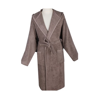 Халат Велюровый Мужской (M) Ecosoft Kahve Bay Medium Bornoz- EcoCotton