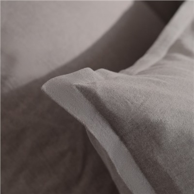 Наволочка SL Home "Деним" 70*70+2 см, цв.серый, 100% жатый хлопок