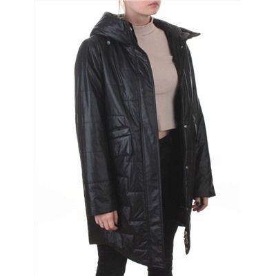 9616 BLACK Куртка демисезонная женская (100 гр. холлофайбер)
