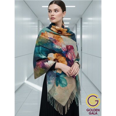 Платок теплый кашемировый с 3D принтом Арт 2591П/08