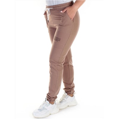 QB-65 BROWN Брюки спортивные женские (95% хлопок, 5% стрейч) P&S