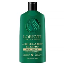 Lorenti Шампунь для волос Алоэ вера и Мята, 630 мл