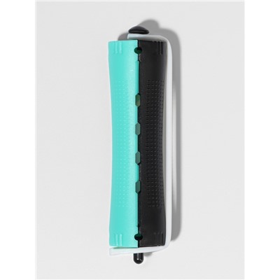 Бигуди «Коклюшки», d=2 см, 9 см, 6 шт., цвет чёрный/зелёный