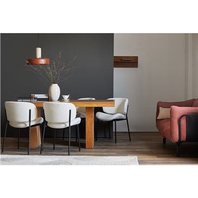 Стул Embrace, букле, молочный