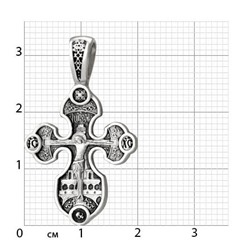 Крест из серебра литье частичное чернение