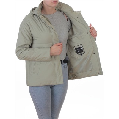 7060 LT. GREEN (OLIVE) Куртка демисезонная женская (100 гр. холлофайбер)