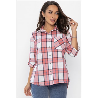 Рубашка Аланта (бело-розовая) Б14036-18М