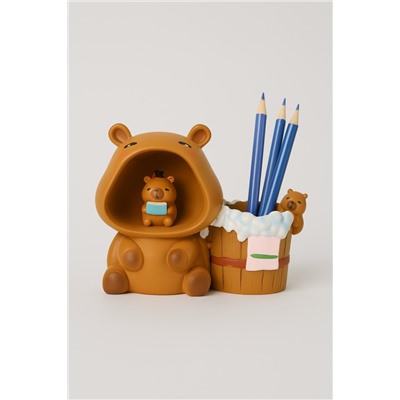 Ночник - подставка для канцелярских принадлежностей "Capybara student" (13.8 см)