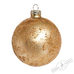 Шар шебби шик золотой (стекло) 8 см