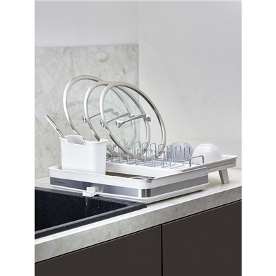 Сушилка для посуды Atle раздвижная большая, белая