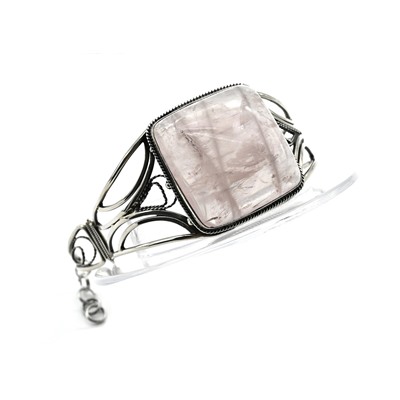 Браслет розовый кварц, 17,5см.