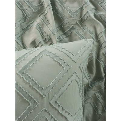 Постельное бельё LoveLife Tufting дуэт "Ромб" 143*215см-2шт,230*240см,50*70см-2шт, цвет зеленый, 110 г/м2