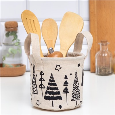 Текстильная корзинка «Этель Christmas», 12×14 см