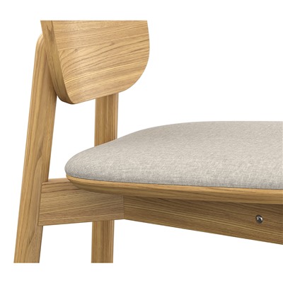 Стул барный Saga, рогожка, бежевый