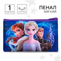 Пенал мягкий, 1 отделение, 105×195 мм, «Холодное сердце»