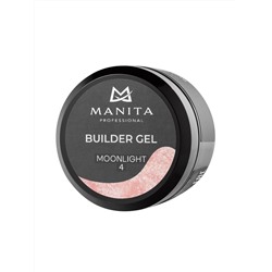 Manita Professional Гель моделирующий для ногтей с хлопьями юки / Builder Gel Moonlight №04, 15 мл