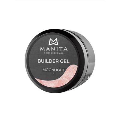 Manita Professional Гель моделирующий для ногтей с хлопьями юки / Builder Gel Moonlight №04, 15 мл