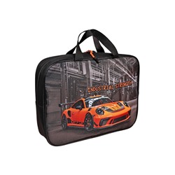 Папка с ручками текстильная А4, 350×270×80 мм, Stavia «Оранжевая машина»