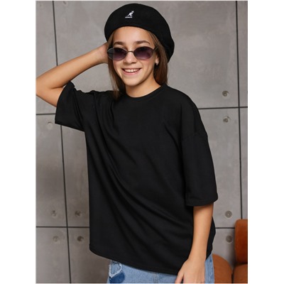 Футболка "Базовая" Черный Девочка