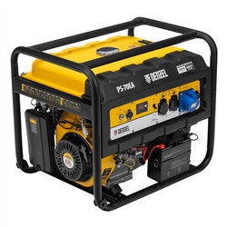 Генератор бензиновый PS 70 EA, 7.0 кВт, 230 В, 25 л, коннектор автоматики, электростартер Denzel