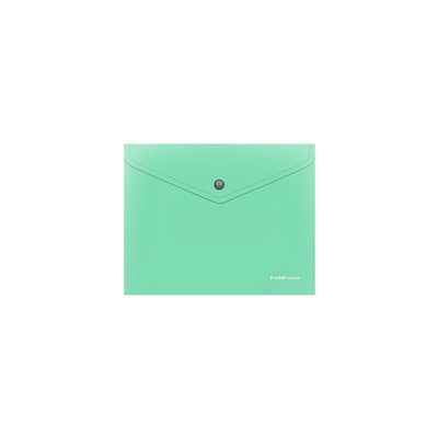 Папка-конверт на кнопке А5+, 180 мкм, ErichKrause Matt Pastel Bloom, тиснение «песок», непрозрачная, микс