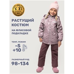 Комплект утеплённый для девочки NIKASTYLE 7м2025 Какао шоколад