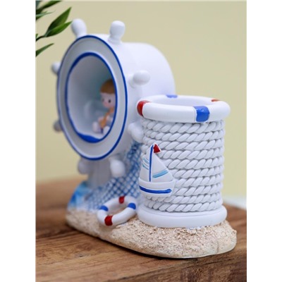 Ночник - подставка для канцелярских принадлежностей «Marine musician», white