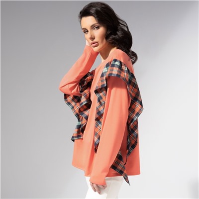 Лонгслив дизайнерский, Гардеробная магия (лососевый)