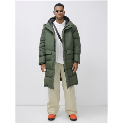 Парка MTFORCE мужская зимняя модная удлиненная спортивная цвета хаки 2416_1Kh