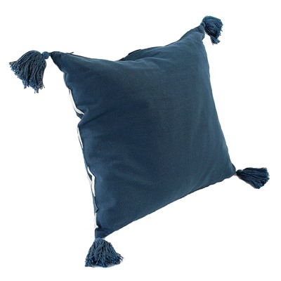 Чехол для подушки Traffic с кисточками серо-синего цвета из коллекции Cuts&Pieces, 45х45 см